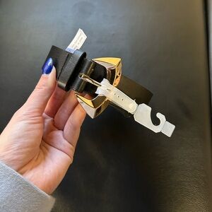 Black Belt with Gold Buckle